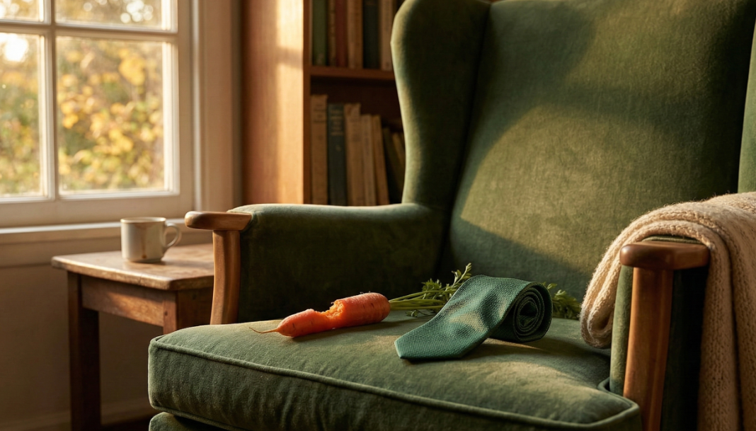 ジュディとニックの成熟した絆と、雨上がりのような希望を感じさせる温かい静物のイメージ