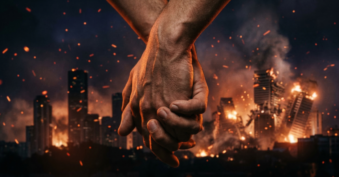 自己破壊と真の解放、マーラと手を繋ぐ結末のイメージ